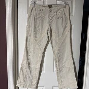American Eagle Outfitters Women's Cream Boot Cut Cargo Pants
